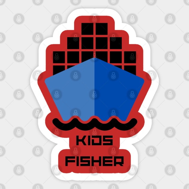 kids fishing Sticker by thekowijo